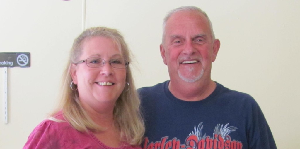 Rhonda Clark(left) and Ken Freshcorn (right) are the heart and soul of The Daily Bread. Clark serves as executive director and Freshcorn as the pantry coordinator. (Photo by Amy Garno)