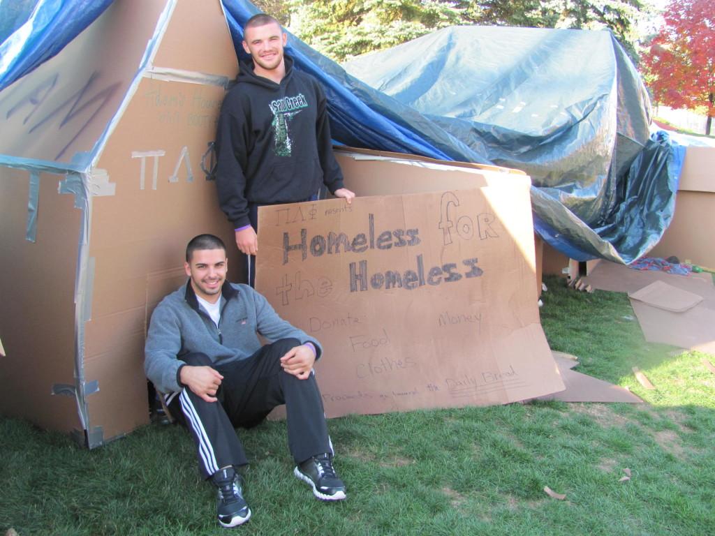 Billy Neri and Adam Bauer experienced homelessness on SHU campus (Photo by Amy Garno)
