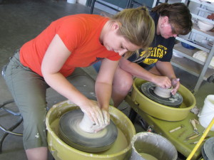 Students create ceramic pieces at Studio Angelico (Photo Amy Garno)