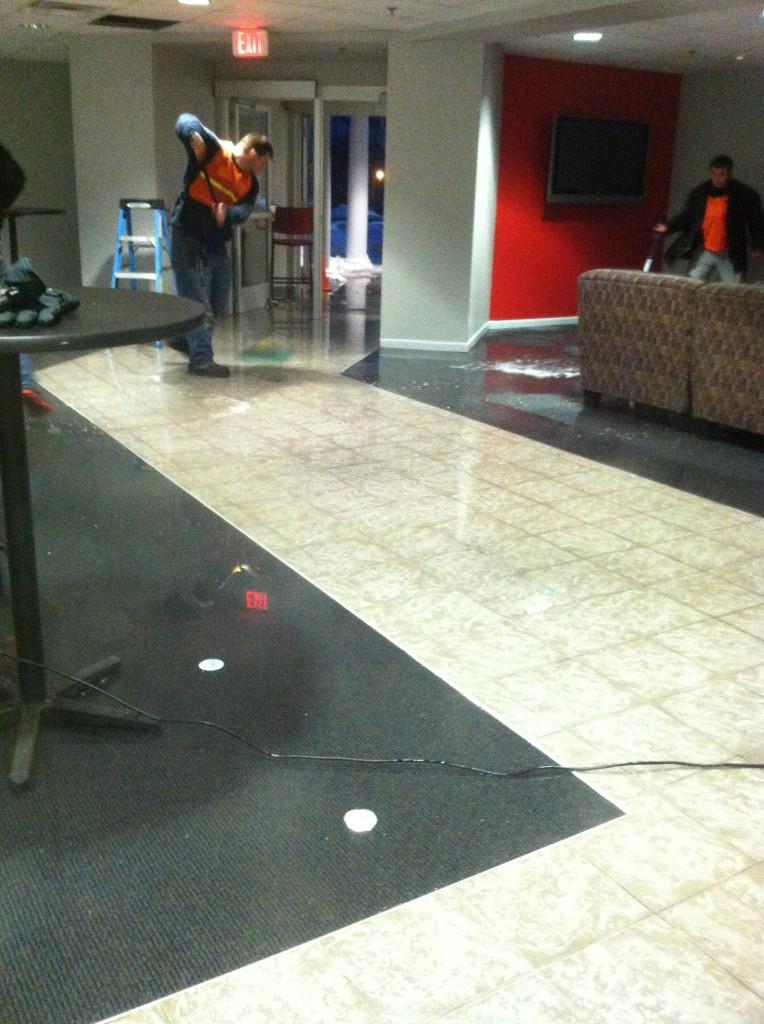 SHU Maintenance cleans up the Campus Village lobby after a major pipe bursts. (Photo Dayna Crumback)




























UPLOADING

1 / 1 – photo (1).JPG
ATTACHMENT DETAILS

photo (1).JPG
TitleCaptionAlt TextDescription
ATTACHMENT DISPLAY SETTINGS

Alignment
Link To

1 selected
Clear 
Insert into post
