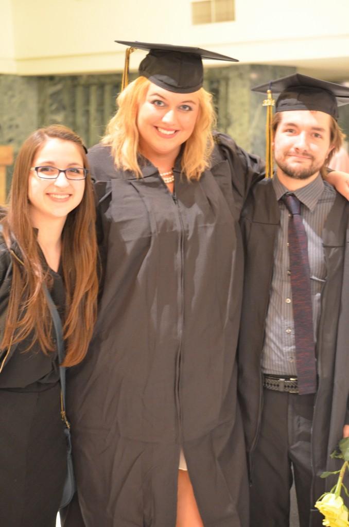 Graduating seniors Missy Dojcsak, Natasha Ricketts and Will McMillian