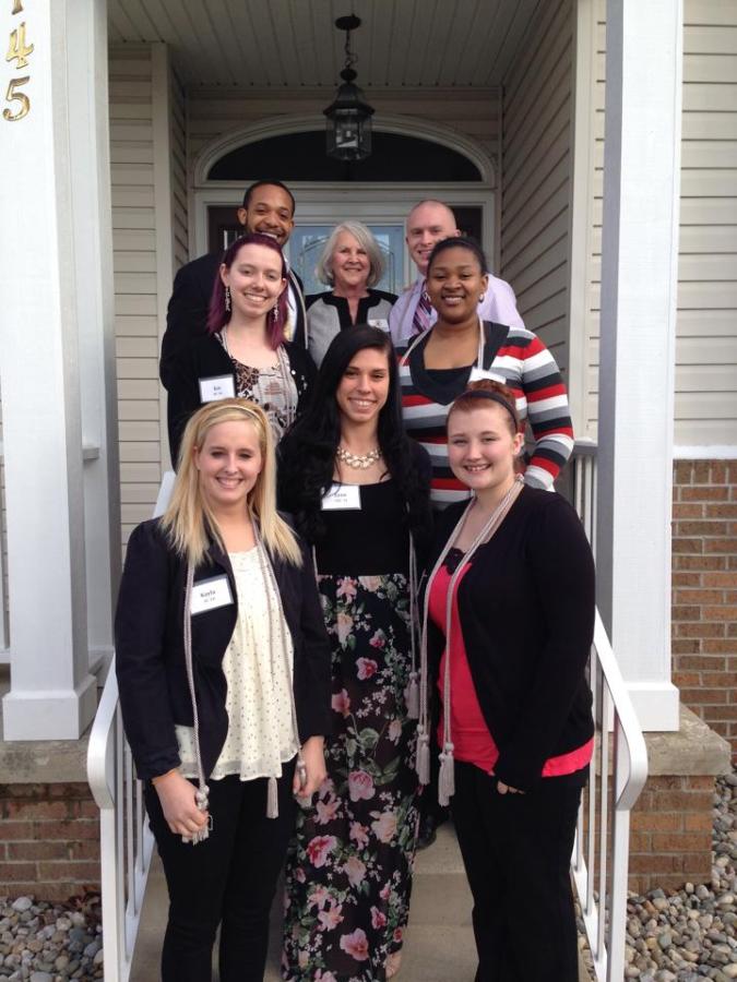 McNair Scholars group with Trudy Mohre (center back).