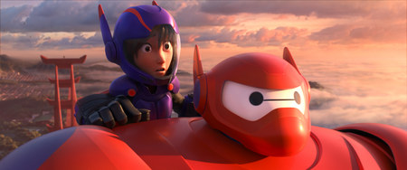 Hiro and Baymax suited up in Disneys Big Hero 6