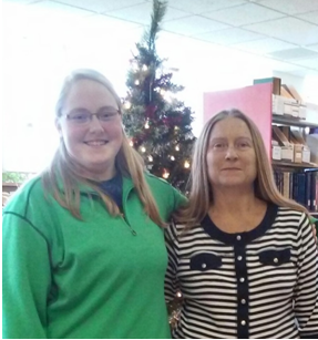 Keegan Pabst, SHUs Habitat for Humanity chapter president, and the organizations adviser Renee Bracey. (Photo by Andrea Phillips)